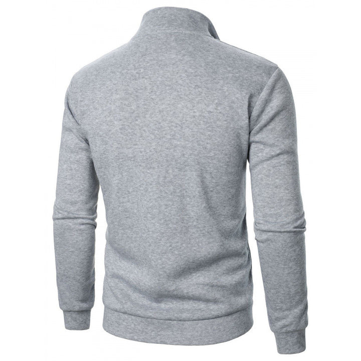 Herren Sportlicher Sweatpullover mit Stehkragen Drune