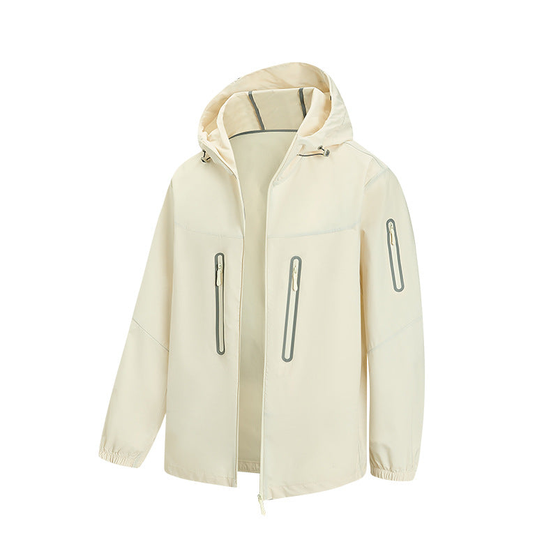 Herren Packbare Technical-Softshelljacke mit Kapuze, getapten Reißverschlüssen und Brusttaschen Drune