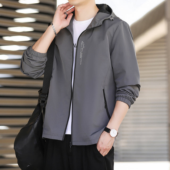 Herren Leichte Outdoorjacke mit verstellbarer Kapuze Drune