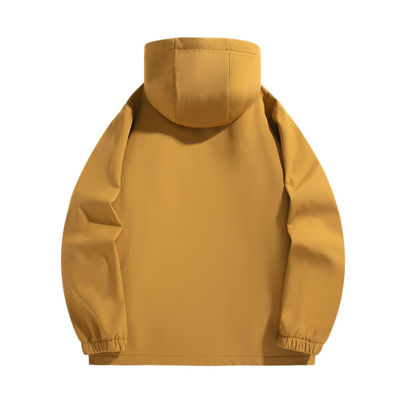 Herren Leichte Softshell‑Kapuzenjacke mit wasserabweisender Membran und Brusttasche Drune