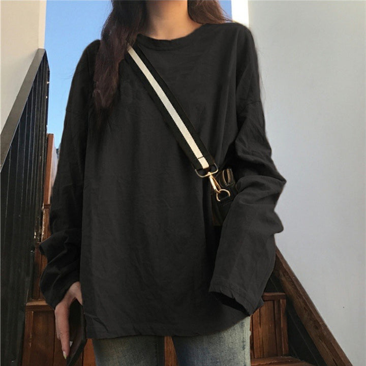 Damen Langarmshirt mit klassischem Schnitt und hochwertigem Baumwollmaterial
