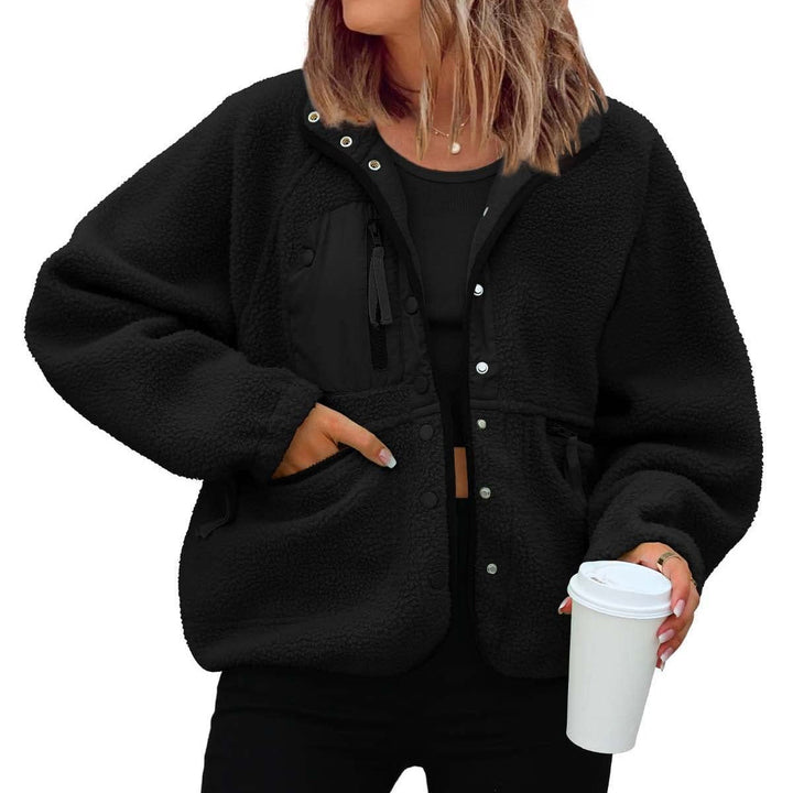 Damen kuschelige Fleecejacke mit praktischen Taschen Drune