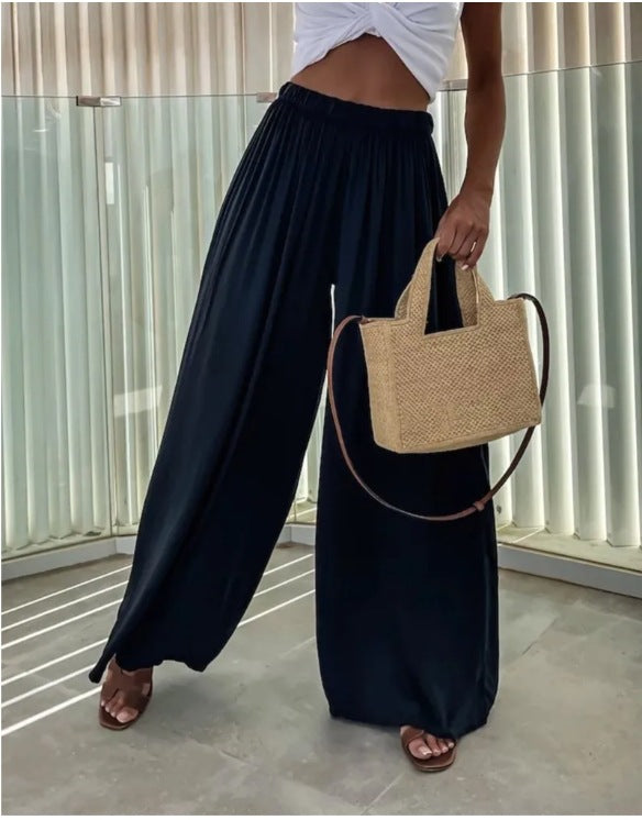 Damen Elegante und luftige Palazzo-Hose Drune