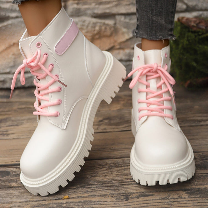 Damen Modische High-Top Boots mit Herz-Details Drune