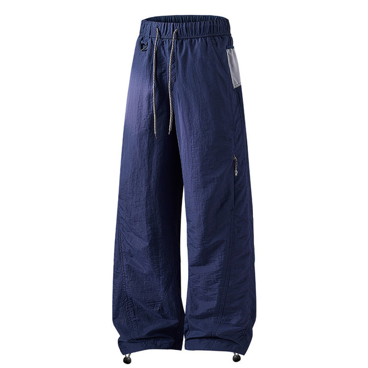 Herren Weite Cargo-Freizeithose mit elastischem Bund, Tunnelzug und Reißverschlusstaschen Drune