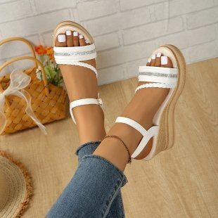 Damen Wedge-Sandalen mit elegantem Riemendesign Drune