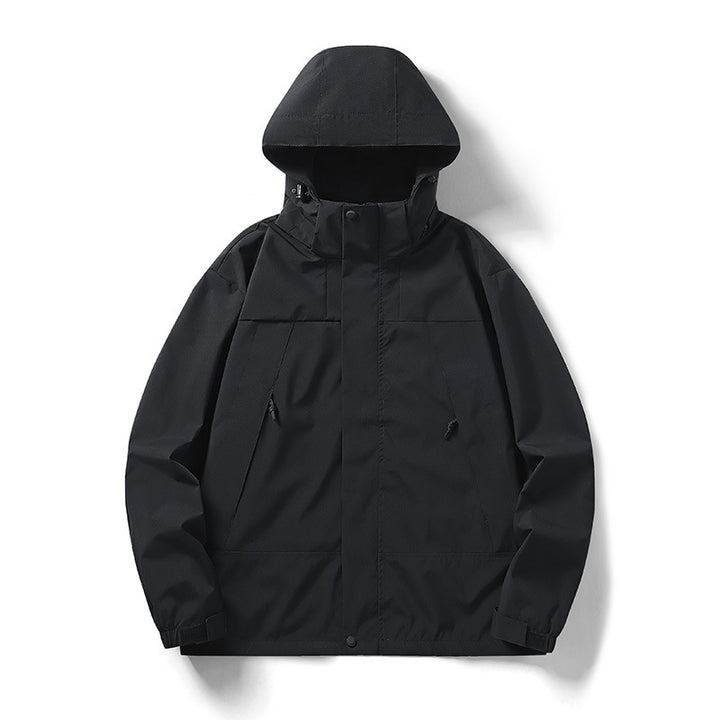 Herren Wetterfeste Übergangsjacke mit Kapuze Drune