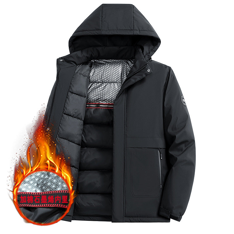 Herren Wasserabweisender Winterparka mit thermo-reflektierendem Steppfutter und Kapuze Drune