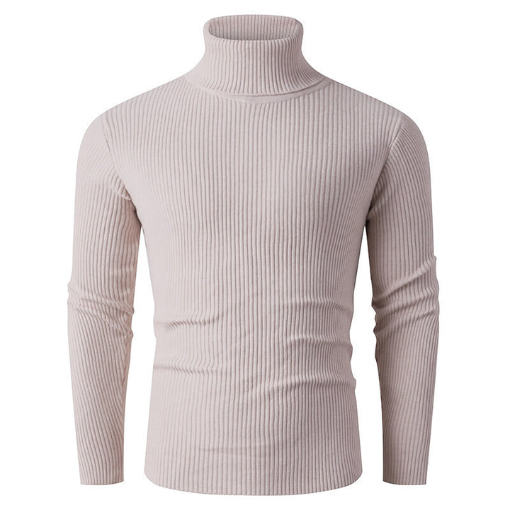 Herren eleganter Rollkragenpullover aus strukturiertem Strickmaterial Drune
