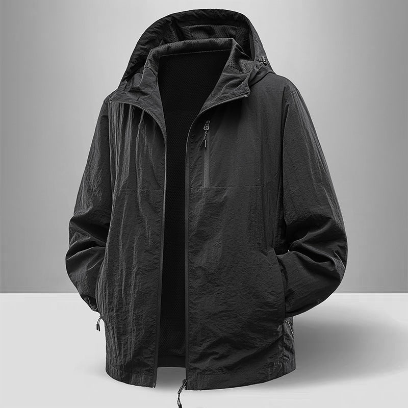 Herren Leichte und atmungsaktive Regenjacke Drune
