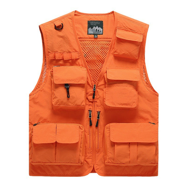 Unisex Multifunktionale Utility‑Weste mit Mesh‑Rücken und vielfachen Taschen Drune