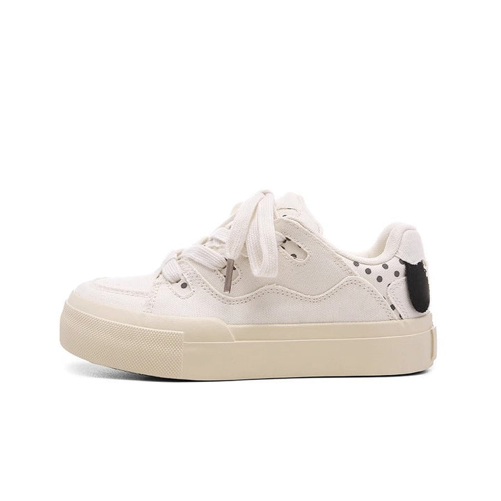 Damen Komfortable Sneakers mit dickem Plateau und verspieltem Schnürsystem Drune