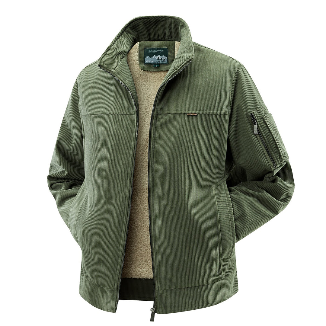 Herren Modische Cordjacke mit Fleece-Innenfutter Drune