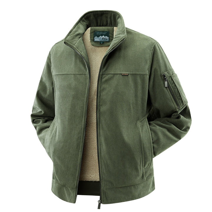 Herren Modische Cordjacke mit Fleece-Innenfutter Drune
