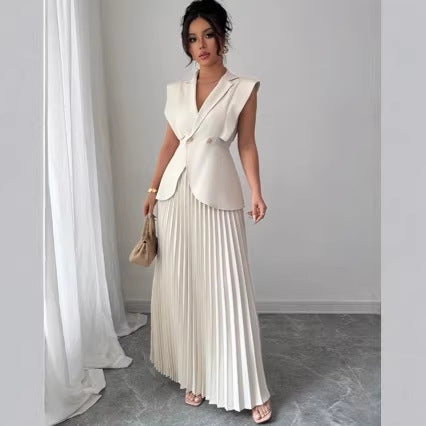 Damen eleganter Plisseerock mit taillierter Passform Drune