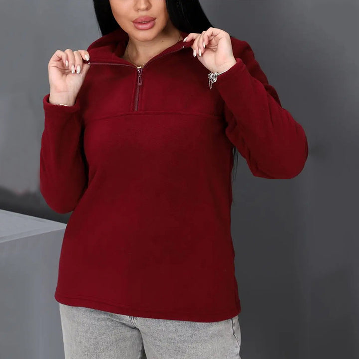 Damen kuscheliger Fleece-Pullover Drune