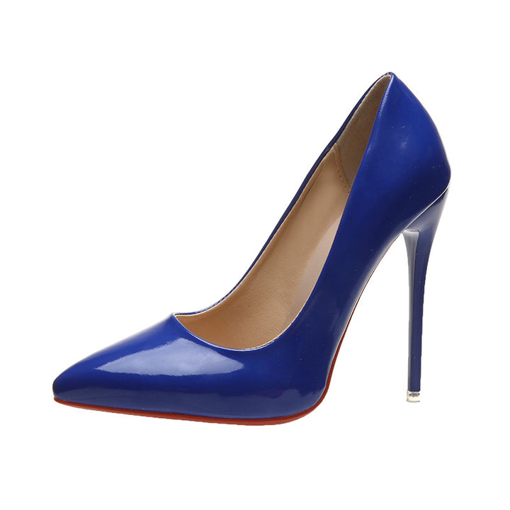 Damen nan elegante Lack-Pumps mit spitzer Zehenpartie hohem Stilettoabsatz und gepolsterter Innensohle Drune