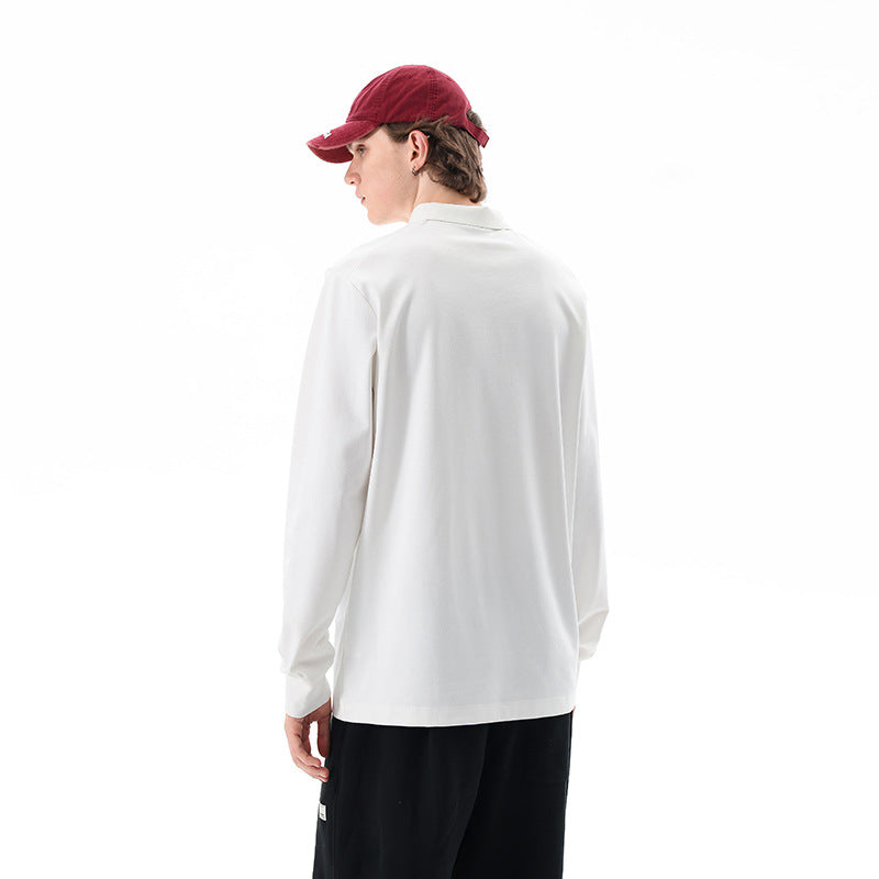 Unisex Oversized Halbzip-Pullover mit Hemdkragen und Technical-Scuba-Stoff Drune