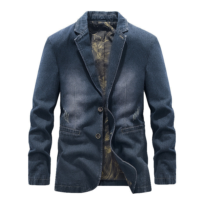 Herren Modische Denim Blazer Drune
