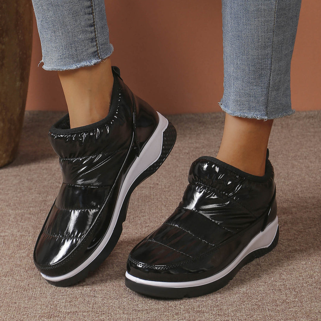 Damen Gepolsterte Slip-On Winter-Booties mit Keilsohle Drune