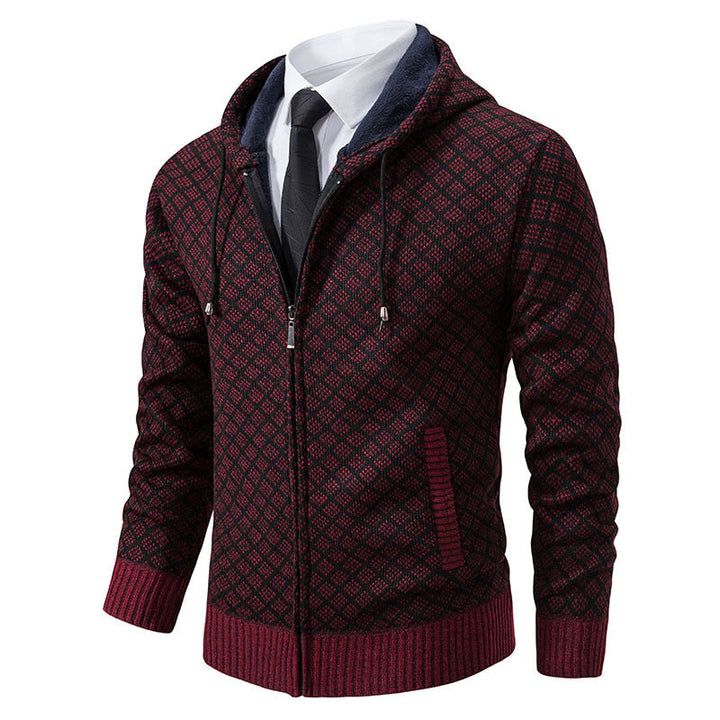 Herren modische Sweatjacke mit Kapuze und elegantem Muster Drune