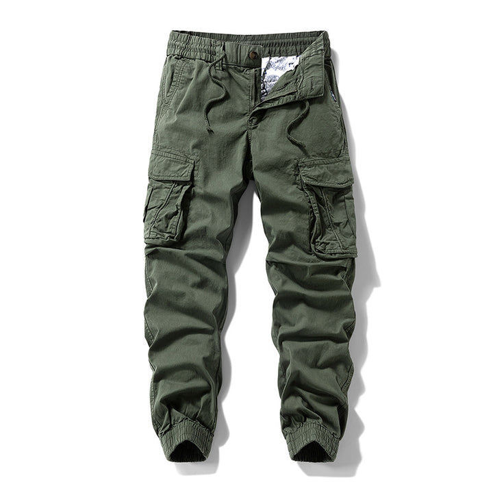 Herren Funktionale Cargo-Jogginghose mit ergonomischen Knieabnähern, Kordelbund und großvolumigen Klappentaschen Drune