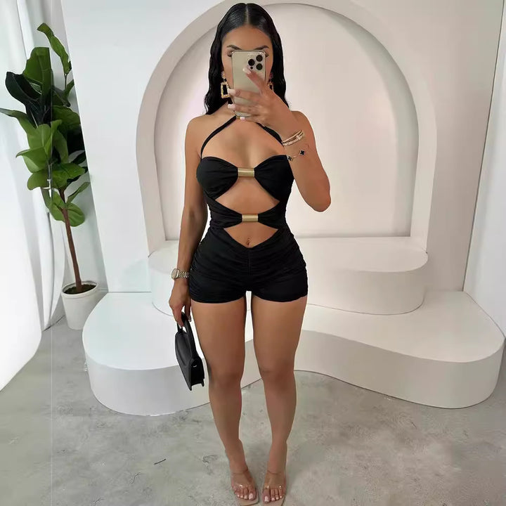 Damen Strandanzug mit elegantem Schleifen-Design und verstellbaren Trägern Drune
