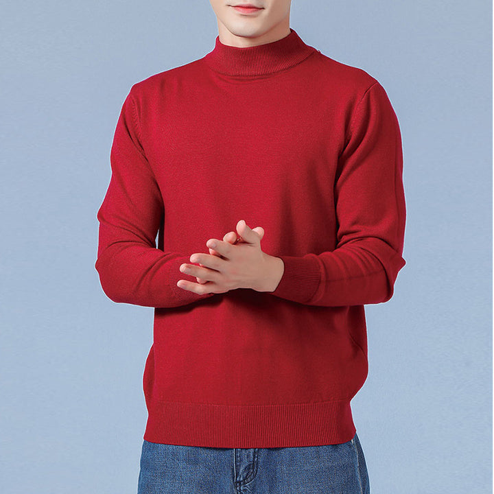 Herren Feiner Mockneck-Pullover aus hochwertigem Feinstrick mit gerippten Abschlüssen Drune