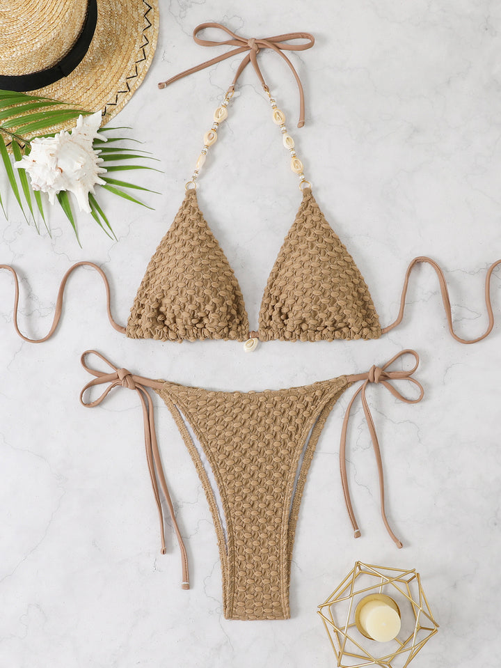 Damen Häkel-Bikini-Set mit eleganten Details Drune
