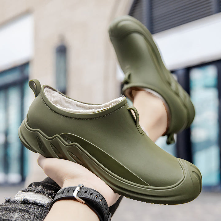 Herren Gefütterte wasserdichte Kurzschlupf-Clogs mit Thermofutter und profiliertem Outdoor-Sohlenprofil Drune