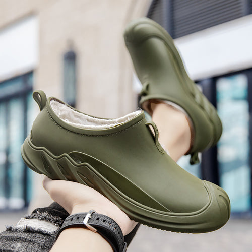 Herren Gefütterte wasserdichte Kurzschlupf-Clogs mit Thermofutter und profiliertem Outdoor-Sohlenprofil Drune