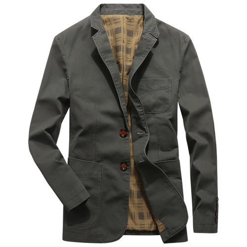Herren Sakko im Field‑Stil aus Premium‑Canvas mit aufgesetzten Taschen Drune