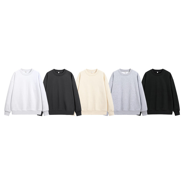 Unisex Oversize‑Sweatshirt mit Rundhalsausschnitt, gebürstetem Innenfutter und gerippten Abschlüssen Drune