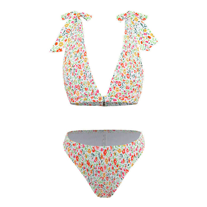Damen Triangel-Bikini mit verspielten Rüschendetails Drune