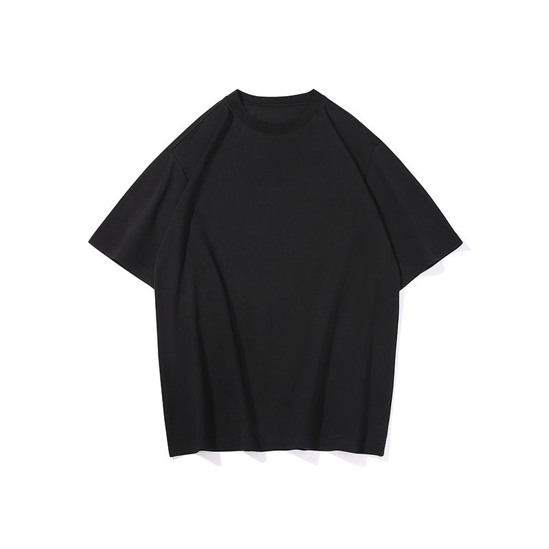 Herren Oversize-T-Shirt aus schwerem Baumwolljersey mit überschnittener Schulter und verstärktem Rundhalsausschnitt Drune