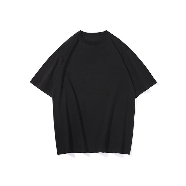 Herren Oversize-T-Shirt aus schwerem Baumwolljersey mit überschnittener Schulter und verstärktem Rundhalsausschnitt Drune