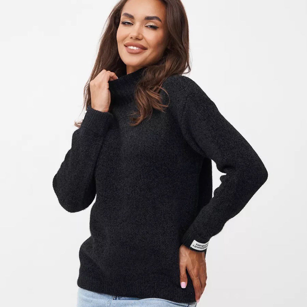 Damen Hochgeschlossener Pullover aus weichem Strick Drune