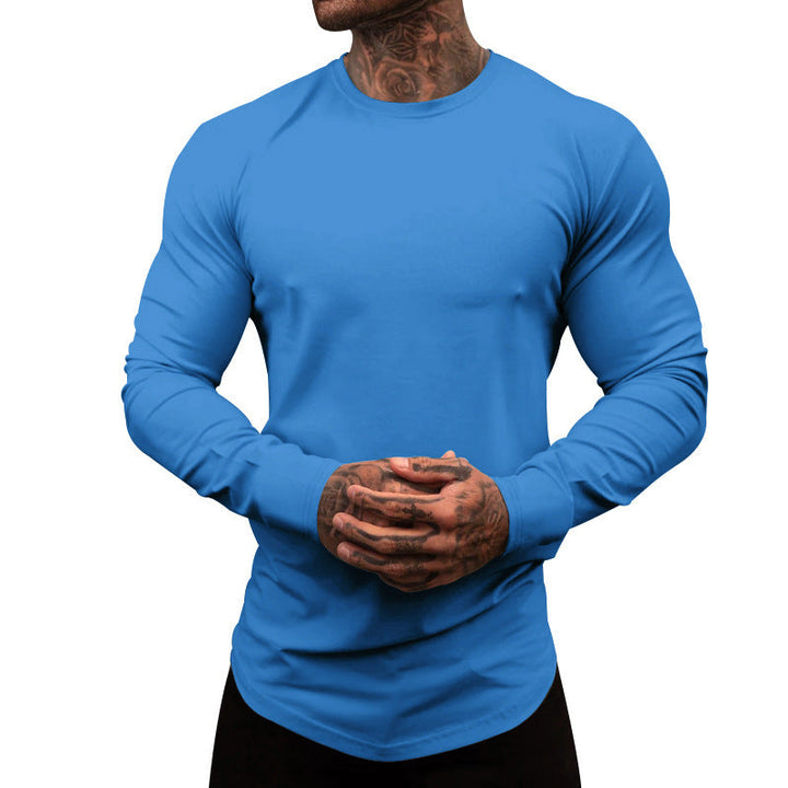 Herren Langarmshirt aus weichem Baumwollmix mit modernem Schnitt und Rundhalsausschnitt Drune