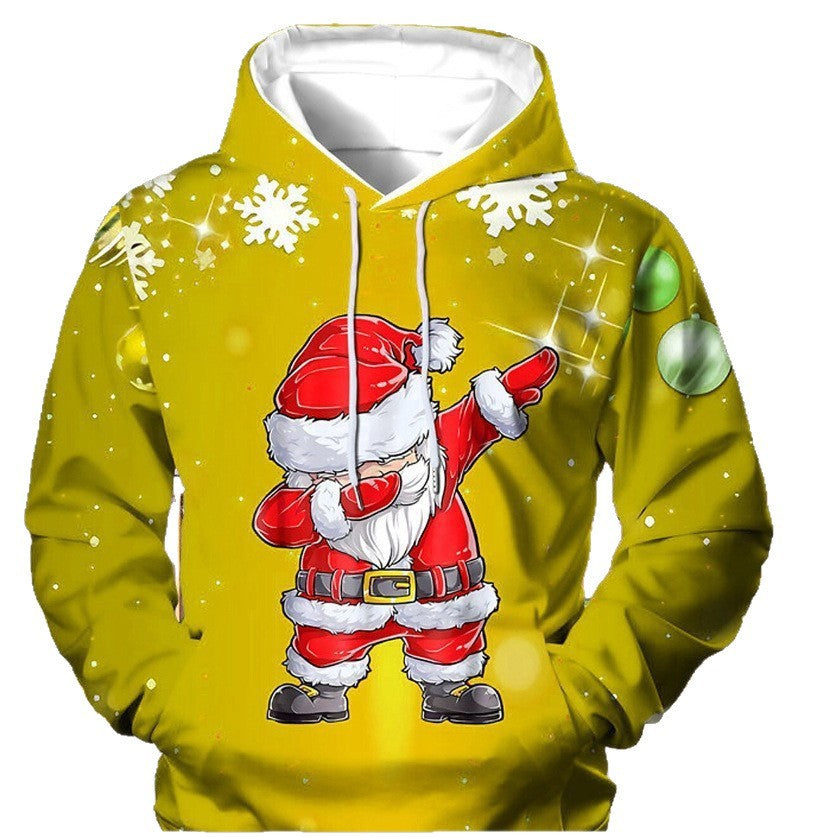 Damen Lustiger Weihnachts-Kapuzenpullover mit Santa-Motiv Drune