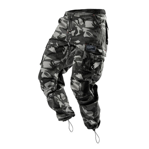Herren nan urbaner Utility-Jogger mit geknöpften Cargotaschen und verstellbarem Knöchelzug Drune
