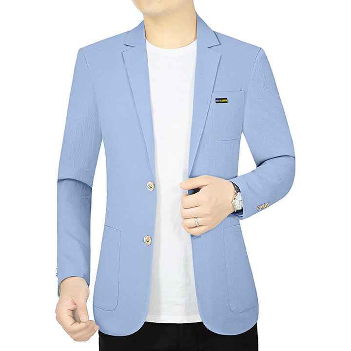 Herren Modernes Stretch Business-Sakko mit schmalem Schnitt und aufgesetzten Taschen Drune