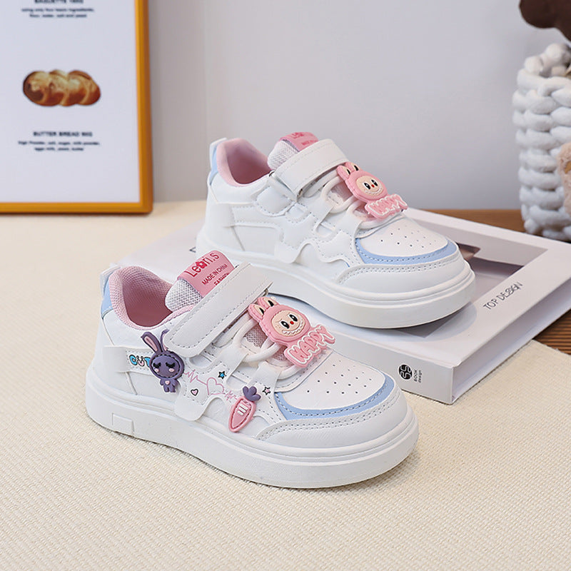 Damen Kindersneaker mit niedlichen Applikationen und praktischem Klettverschluss Drune