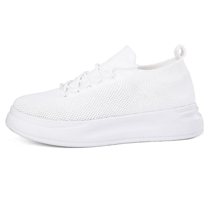 Damen nan elastischer Strick-Slip-on Sneaker mit viskoelastischer Fußbett-Einlage und dämpfender Plateau-Laufsohle Drune
