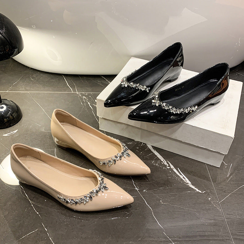 Damen elegante verarbeitete spitze Ballerinas Drune