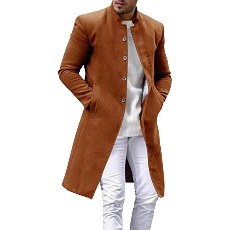 Herren eleganter Langmantel mit schmalem Schnitt Drune