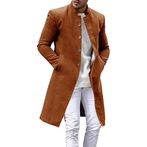 Herren eleganter Langmantel mit schmalem Schnitt Drune