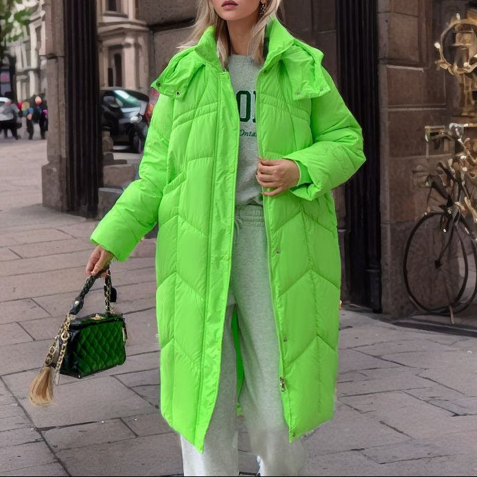 Drune | Damen Isolierte Lange Pufferjacke Relaxed Fit