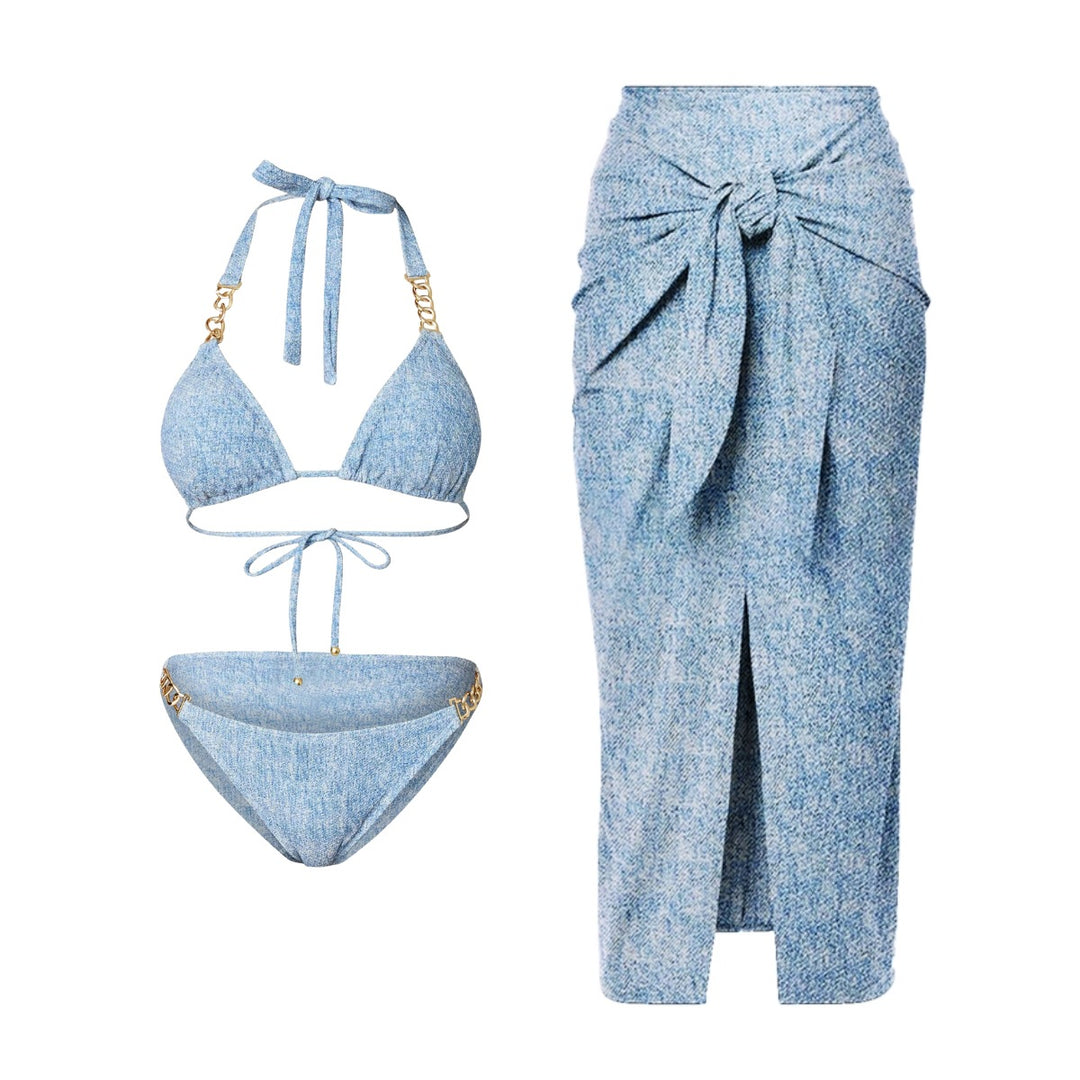 Damen Bikiniset mit Wrap-Rock Drune