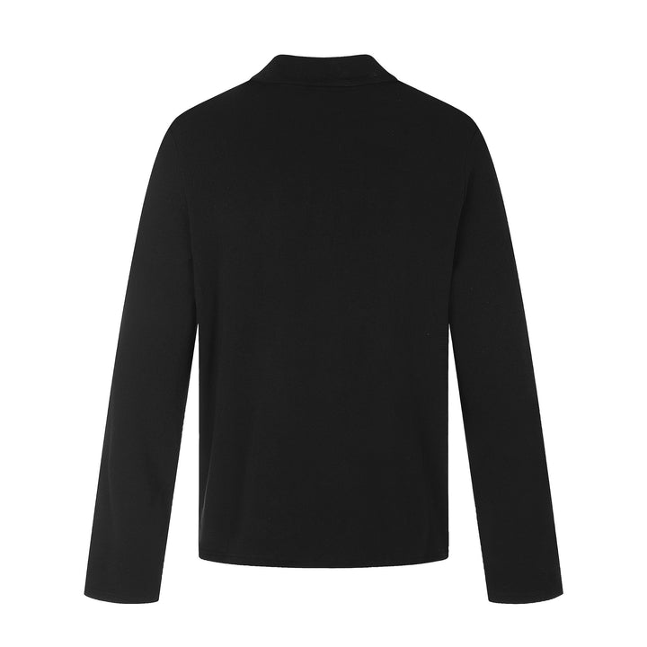 Herren Asymmetrische Hemdjacke mit Kentkragen und verdeckter Knopfleiste Drune