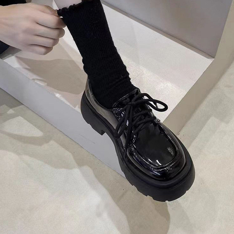 Damen Komfortable Schnürschuhe mit dicker Laufsohle und strapazierfähigem Obermaterial Drune